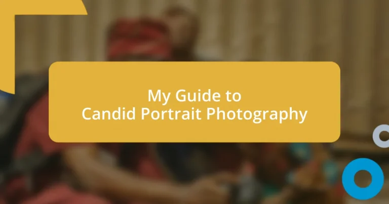 My Guide to Candid Portrait Photography