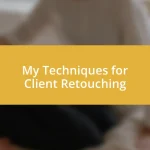 My Techniques for Client Retouching